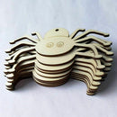 10pcs Wooden Halloween Spider Pendant Small Hangings Pendants Props for DIY