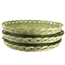 Handmade Bamboo Braided Candy Dish Vegetable Bamboo Green Drain Basket Brea