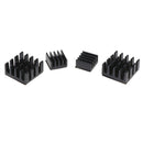 4pcs Black Aluminum Heatsink Cooler Cooling Kit For Raspberry Pi 3/2 /Rpi IO Bj