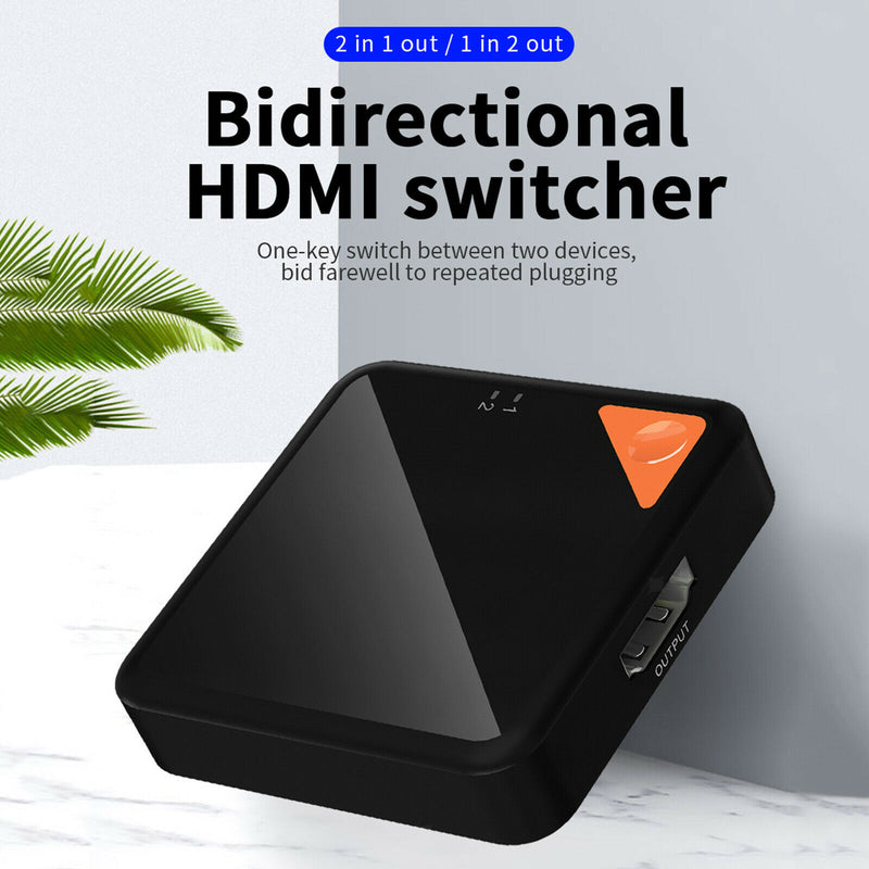 HDMI Switch 4K HDMI Splitter- Bi-Directional HDMI Switcher 1 in 2 Out or 2 in 1,