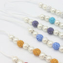 Baby Pacifier Clip Boy Girl Crystal Plastic Beaded Pacifier Holder Clip Nip E9R9