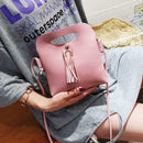 Simple Casual Tassels Hasp Small Handbags Women Girls PU Leather Shoulder M Y9F1