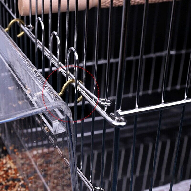 Automatic Parrot Bird Feeder No Mess Feeding Device Seed Food Container for L7R8