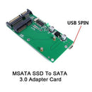 Msata Ssd to Sata 3.0 Adapter Converter Card Mini Usb Interface X3G8