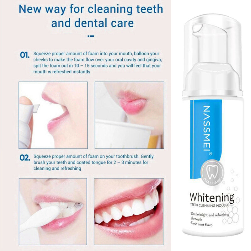 Natural Tooth Whitening Toothpaste Intensive Stain Removal Gums Repairing