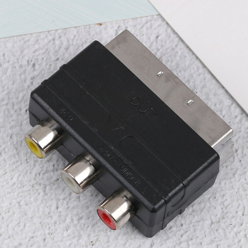 RGB scart to 3 RCA S-Video sdapter composite RCA SVHS AV TV audio converter OZ