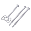 1set 2 3 Tier Cake Plate Stand Heavy Metal Center Handle Fitting Hardware
