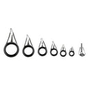 7pcs Stainless Steel, Ceramic Fishing Rod Guide Eye Ring Double Leg Guides