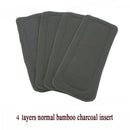 1PC Reusable 4 Layers Bamboo Charcoal Insert Baby Cloth Diaper Nappy Use