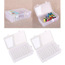 2 Pieces Large Thread Box, Thread Storage Box with 42 Spools, Sewing Bobbins
