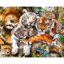 Diamond Painting Cross Stitch Embroidery Tiger Lion Animals Rhinestone