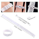 12Pcs Jewelry Making Tool Measuring Stick Mandrel Ring Sizer Finger Size Kit