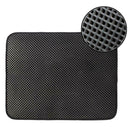 Folding Double Side Waterproof Cat Mat Kitten Litter Pad Trash Bed(Black/S)