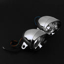 1 Pair Universal Retro Bullet Shape DC 12V Motorcycle Fog Lamps Headlights