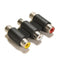 3RCA Female to Female Mini Audio Video AV Coupler Extension Adapter Connector ES