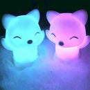 1x Fox Shape LED Night Light Changing Colors Home Desktop Lamp Bedside Deco Q2G4