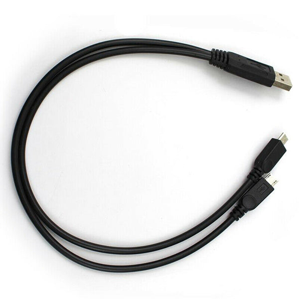 Usb 2.0 Male To Dual 2 Micro Usb 2.0 Male Data Charger Cable Cord OZ