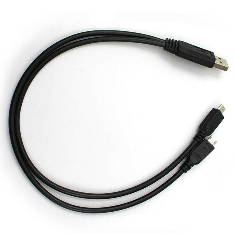 Usb 2.0 Male To Dual 2 Micro Usb 2.0 Male Data Charger Cable Cord OZ