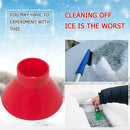 Cone Shaped Magic Car Windows Snow Remover Shovel Ice Scraper (7.5cm Red)