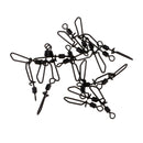 20pcs Fishing Swivels Lures Clip Connector Quick Change Swivels Hook Link