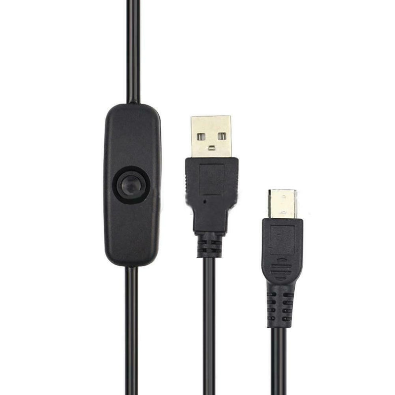 USB to Micro USB Charger Power Cable with On/Off Switch for Raspberry Pi