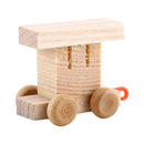 Wooden Train Set Alphabet Letters with Carriage Kids Toddler Educational Toys