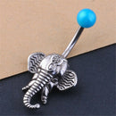 Pretty Elephant Navel Belly Button Rings Steel Belly Bars Piercing Body LJ