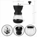Manual Coffee Grinder With Ceramic Burrs, Hand Coffee Mill With Two Glass J Y1C2