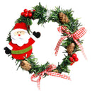 2Pcs PVC Christmas Wreath Garland Christmas Decorations for Home Pine Snowm