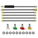6 Pcs Pressure Washer Wand Extension Set,Total 90 Inch Stainless Steel Wash