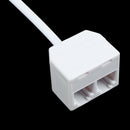 6P2C RJ11 Male to Female Two Way Telephone Splitter Converter Cable I3L6