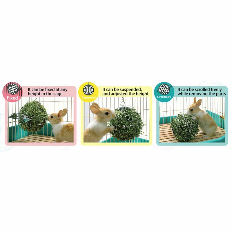 Hay Manger Food Ball For Guinea Pig Hamster Rat Rabbit Fun T5U8