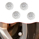 4pcs Universal Car Rhinestone Tire Valve Cap Diamond Shining Air Cap Accessories