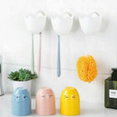 Cute Chicken Toothbrush Holder Rinse Cup Set Couple Brush Teeth Cup Wall To F4H2