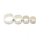 4 pcs Stainless Steel Round Circle Cookie Fondant Cake Mould Cutter Tool Hot BX