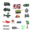 MagiDeal Set Of 17 Simulation Tank Aircraft Soldier Figures  Scene Decor