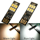 5 pcs USB Light Keychain Super Bright 6 LEDs Mini USB Light Lamp with Smart