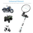 2Pcs/Pair Motorcycle Rear View Mirrors Round 7/8 Inch Handle Bar End FoldablU9G1