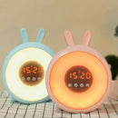 Cute Rabbit Wake Up Light Alarm Clock Sunrise/Sunset Simulation Digital Clo