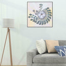 DIY Peafowl Special Shaped Diamond Painting Cross Stitch Clock Home Decor