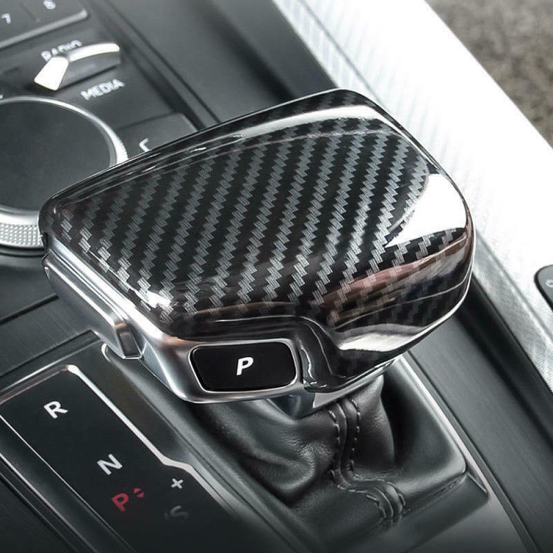 Accessories For Audi A4 B9 A5 Q5 Q7 Gear Shift Knob Cap Carbon Fiber Cover