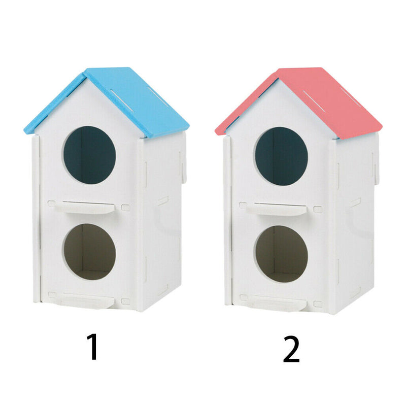 2X 2 Layer Bird Breeding Box Bird House Outdoor Garden Decorative Pet Birdhouse