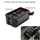 Car 12-Slot Relay Box 6 ATC/ATO 6 Relays Standard Blade Fuses Holder BlockFT
