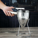 Stainless Steel Funnel Batter Dispenser Pancake Cupcake Waffle w/Base Kit Tool