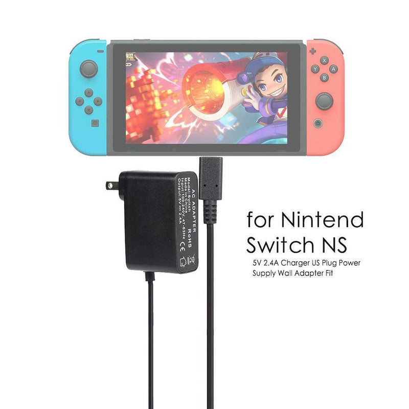 5V 2.4A Charger US Plug Power Supply Wall Adapter Fit for Nintend Switch NS