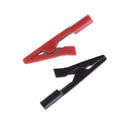 2PCS Insulated Alligator Clamp 2mm Banana Plug Adapter Test Probe Black+Redã€ME