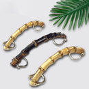 4 Pack Purse Clasp Frame 5.91 inch Bamboo DIY Bag Craft Purse Making Handle A