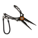Multipurpose Fishing Pliers with Lanyard Hook Remover Split Ring Tool Black