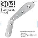 8Pcs Corner Brackets 3 X 5 Inch,Right Angle Bracket 304 Stainless Steel ove