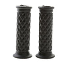 4 xMotorcycle Brown Aluminum Classic Hand Grips 0.87" Handle Bar Brown+Black